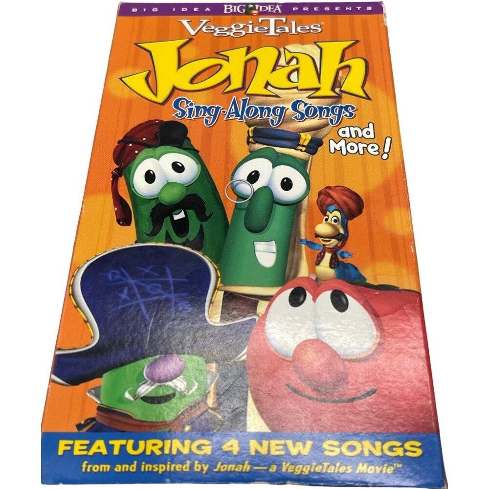 vintage big idea veggie tales Jonah sing along songs and more VHS tape READ